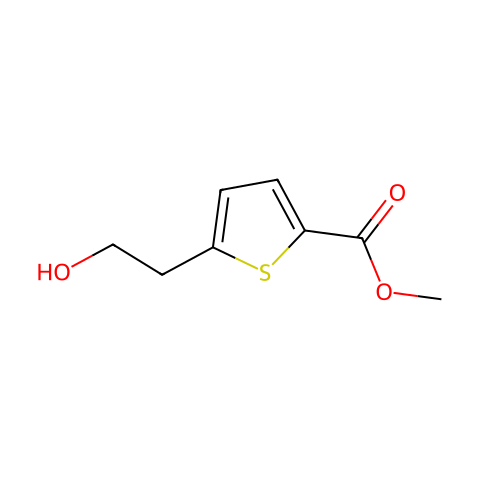 5-(2-羟乙基)-2-噻吩羧酸甲酯结构图