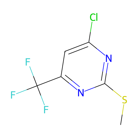 4-氯-2-甲硫基-6-三氟甲基嘧啶结构图