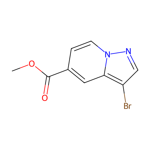 METHYL 3-BROMOPYRAZOLO[1,5-A]PYRIDINE-5-CARBOXYLATE结构图