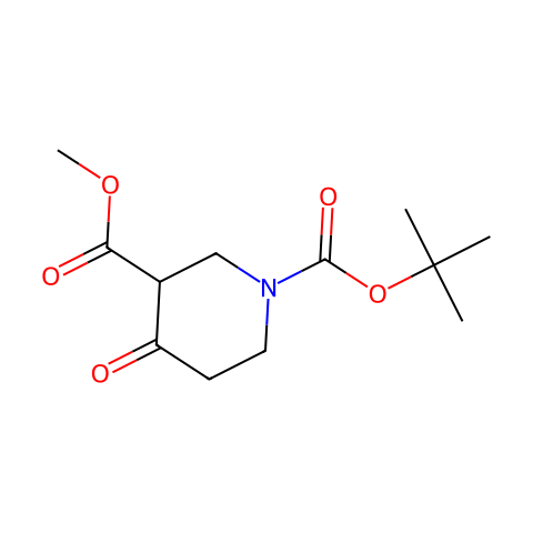 N-Boc-4-哌啶酮-3-甲酸甲酯结构图