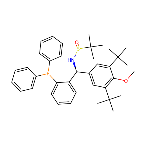 [S（R）]-N-[（S）-[3,5-双（1,1-二甲基乙基）-4-甲氧基苯基] [2-（二苯基膦基）苯基]甲基]-2-甲基-2-丙烷亚磺酰胺结构图