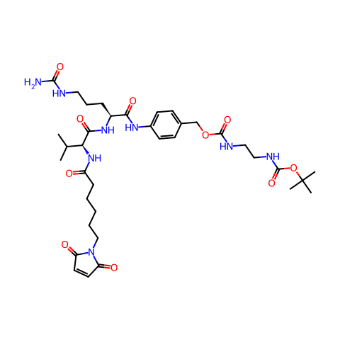 MC-Val-Cit-PAB-NH-C2-NH-Boc结构图