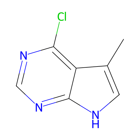 4-氯-5-甲基-7H-吡咯并[2,3-d]嘧啶结构图