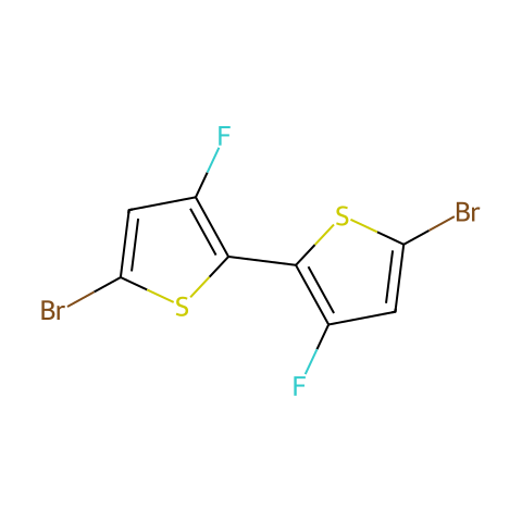 5,5'-二溴-3,3'-二氟-2,2'-联噻吩结构图