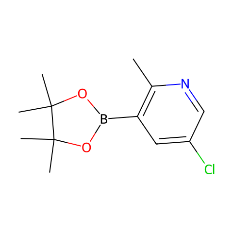 5-chloro-2-methyl-3-(tetramethyl-1,3,2-dioxaborolan-2-yl)pyridine结构图