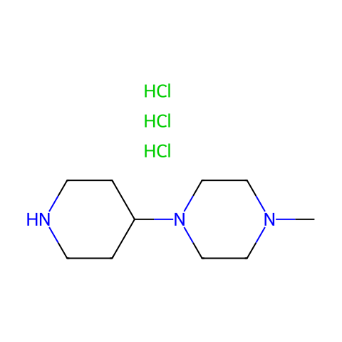 1-甲基-4-(4-哌啶基)哌嗪三盐酸盐结构图