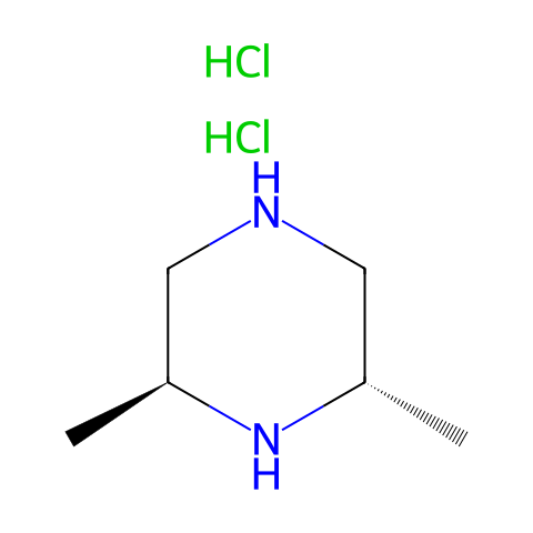 (2S,6S)-2,6-二甲基哌嗪二盐酸盐结构图