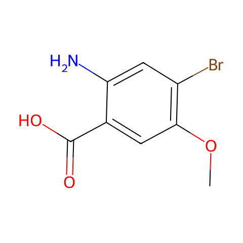 2-氨基-4-溴-5-甲氧基苯甲酸结构图