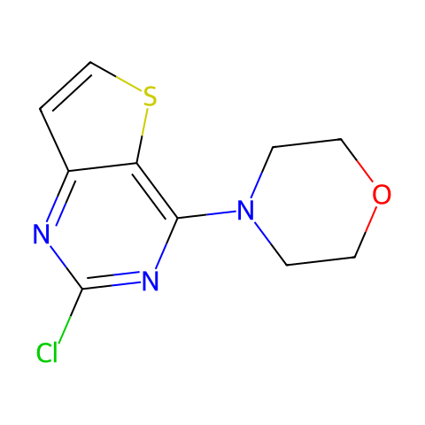 2-Chloro-4-(morpholin-4-yl)thieno[3,2-d]pyrimidine结构图