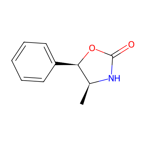 (4S,5R)-(-)-4-甲基-5-苯基-2-恶唑啉酮结构图
