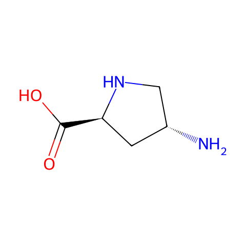 (2S,4R)-4-氨基吡咯烷-2-羧酸结构图