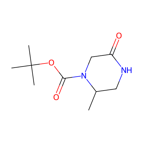 tert-butyl 2-methyl-5-oxo-piperazine-1-carboxylate结构图