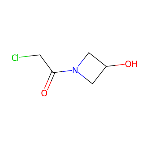 2-chloro-1-(3-hydroxyazetidin-1-yl)ethan-1-one结构图