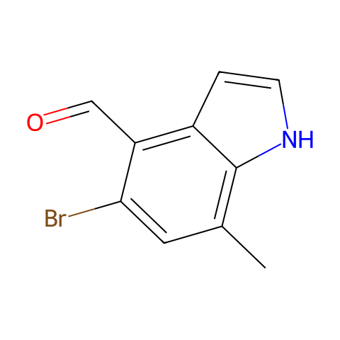 5-bromo-7-methyl-1H-indole-4-carbaldehyde结构图