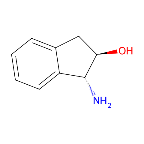(1R,2R)-1-氨基-2-茚满醇结构图