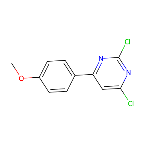 2,4-二氯-6-(4-甲氧基苯基)嘧啶结构图