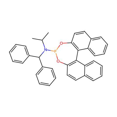 (11bS)-N-(二苯甲基)-N-(异丙基)二萘并[2,1-d:1',2'-f][1,3,2]二氧磷杂七环-4-胺结构图