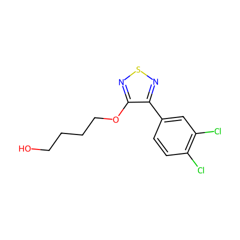 4-((4-(3,4-二氯苯基)-1,2,5-噻二唑-3-基)氧基)丁-1-醇结构图