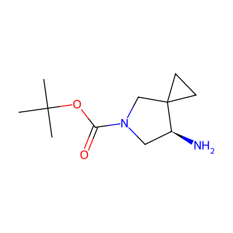 tert-butyl (7R)-7-amino-5-azaspiro[2.4]heptane-5-carboxylate结构图