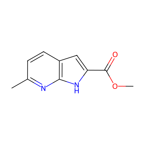 methyl 6-methyl-1H-pyrrolo[2,3-b]pyridine-2-carboxylate结构图