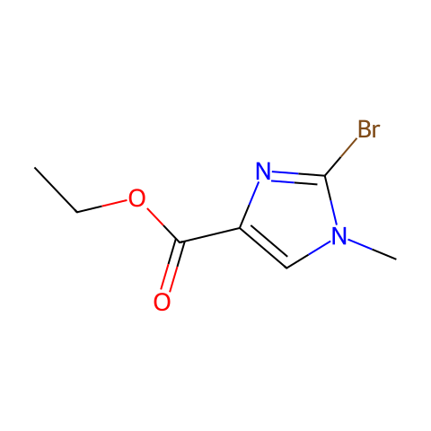 ethyl 2-bromo-1-methyl-imidazole-4-carboxylate结构图