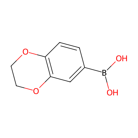 苯并-1,4-二氧六环-6-硼酸  (含不同量的酸酐)结构图