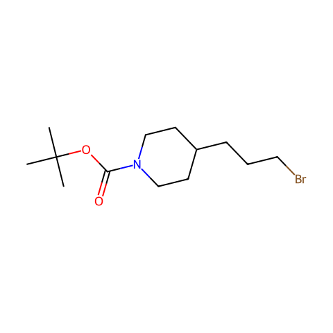 tert-Butyl 4-(3-bromopropyl)-piperidine-1-carboxylate结构图