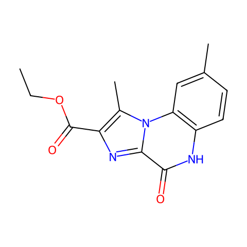 Imidazo[1,2-a]quinoxaline-2-carboxylic acid, 4,5-dihydro-1,8-dimethyl-4-oxo-, ethyl ester结构图