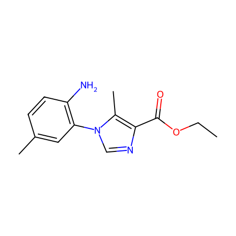 1H-Imidazole-4-carboxylic acid, 1-(2-amino-5-methylphenyl)-5-methyl-, ethyl ester结构图