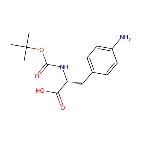 Boc-4-氨基-D-苯丙氨酸结构图