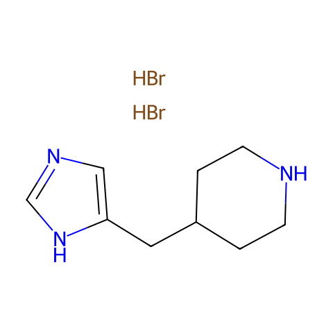 4-(1H-咪唑基-4-甲基)哌啶二氢溴酸盐结构图