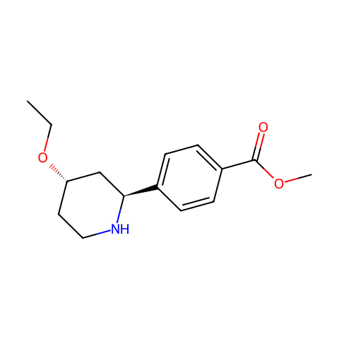 methyl 4-[(2S,4S)-4-ethoxy-2-piperidyl]benzoate结构图