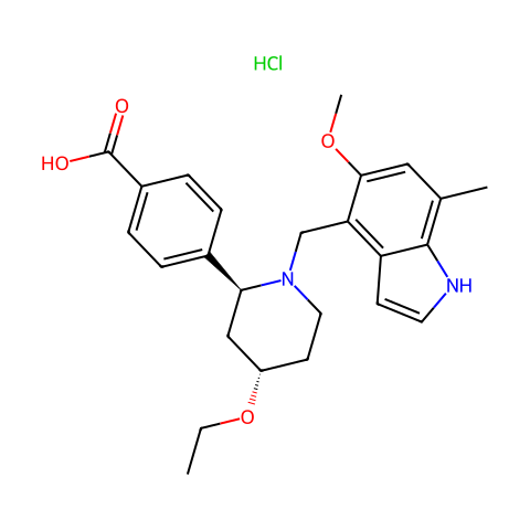 Iptacopan hydrochloride结构图