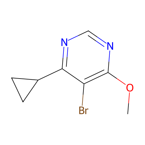 5-bromo-4-cyclopropyl-6-methoxy-pyrimidine结构图