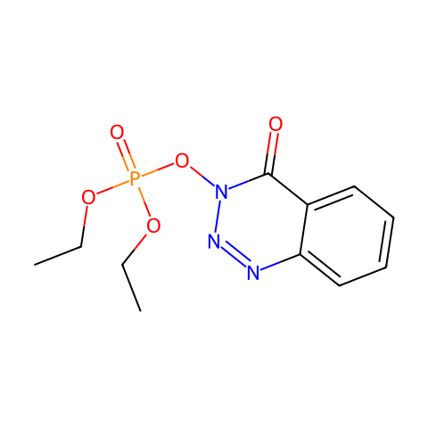3-(二乙氧基磷酰氧基)-1,2,3-苯并三嗪-4-酮结构图