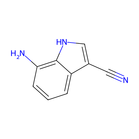 7-氨基-1H-吲哚-3-甲腈结构图