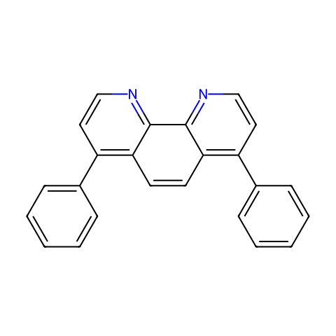 4,7-二苯基-1,10-菲啰啉结构图