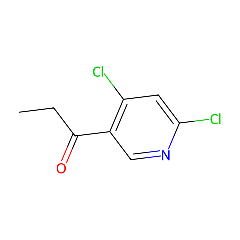 1-(4,6-dichloro-3-pyridyl)propan-1-one结构图
