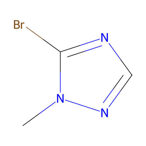 5-溴-1-甲基-1,2,4-三氮唑结构图