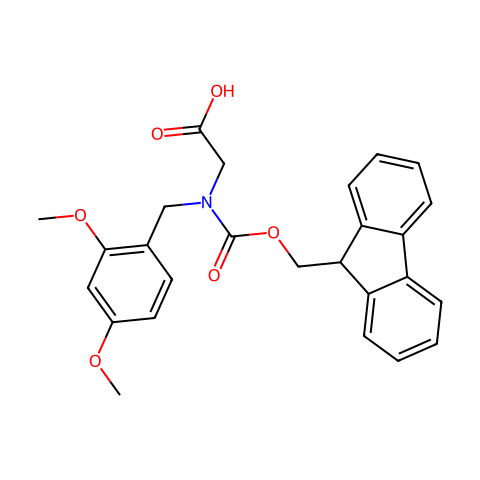 FMOC-N-(2,4-二甲氧基苄基)-GLY-OH结构图