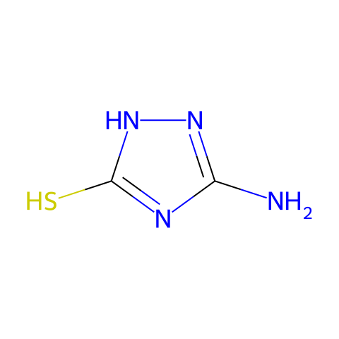 3-氨基-5-巯基-1,2,4-三氮唑结构图