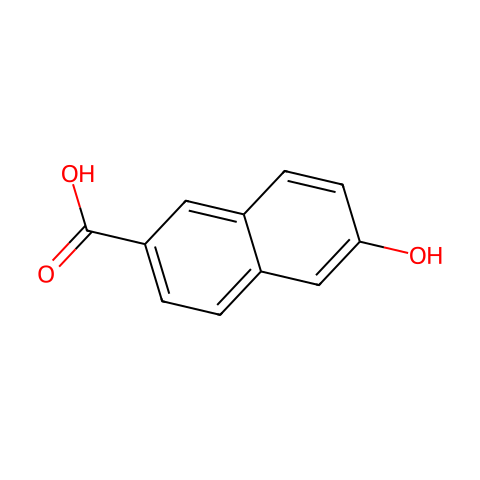 6-羟基-2-萘甲酸结构图
