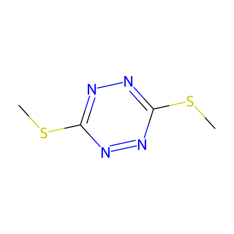 3,6-双(甲硫基)-1,2,4,5-四嗪结构图