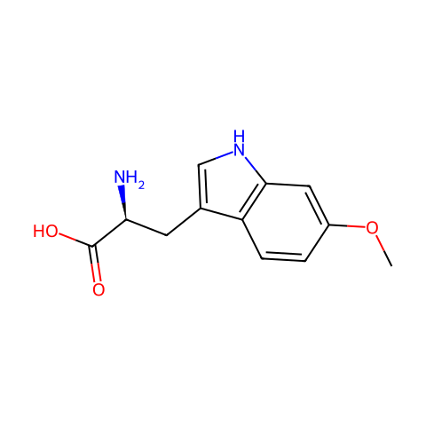 (S)-2-amino-3-(6-methoxy-1H-indol-3-yl)propanoic acid结构图