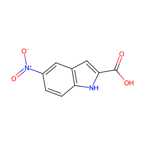 5-硝基吲哚-2-羧酸结构图