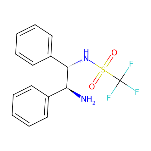 N-[（1S，2S）-2-氨基-1,2-二苯乙基]-1,1,1-三氟甲烷磺酰胺结构图
