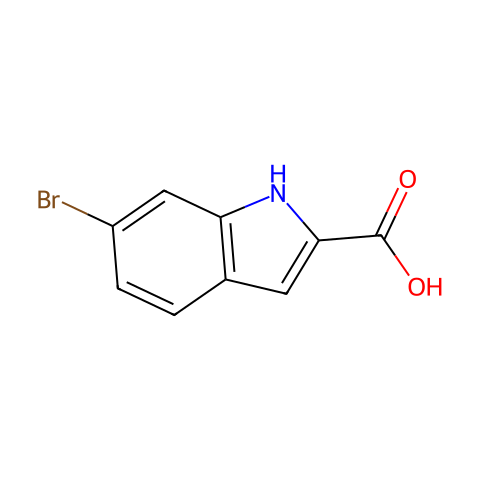 6-溴吲哚-2-甲酸结构图