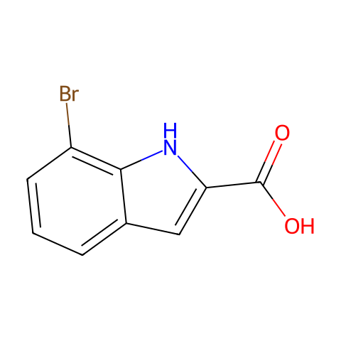 7-溴吲哚-2-羧酸结构图