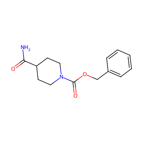 1-苄氧羰基哌啶-4-甲酰胺结构图