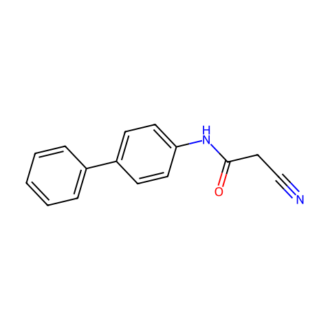 N-([1,1'-联苯]-4-基)-2-氰基乙酰胺结构图